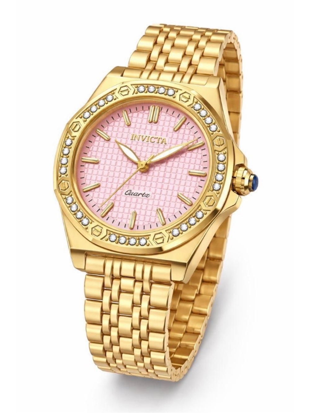 Invicta Wildflower Women's Watch - 33mm, Rose Gold Pink Dial Crystal Bezel New